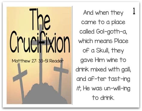 Printable Resurrection Story Part 6 Of 7 The Crucifixion Matthew 27