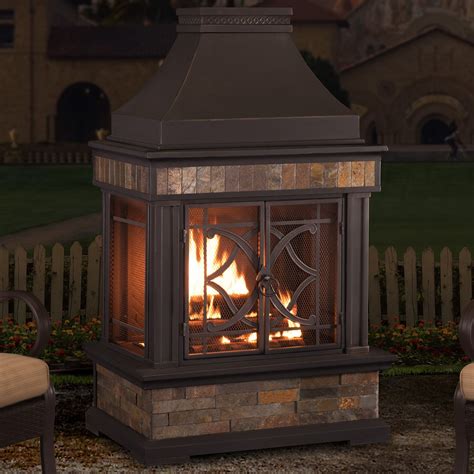 Heirloom Steel Wood Burning Outdoor Outdoor Fireplace Wayfair