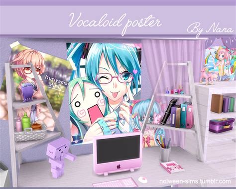 Vocaloid And Manga Poster Set By Nana At Nolween Sims 4 Updates
