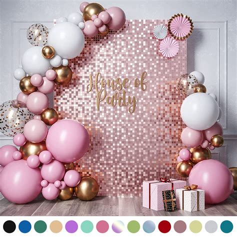 House Of Party Rose Gold Shimmer Wall Backdrop For Valentine S Day