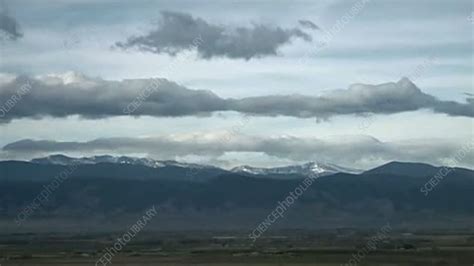 Mountain Wave Clouds Timelapse Stock Video Clip K0035124