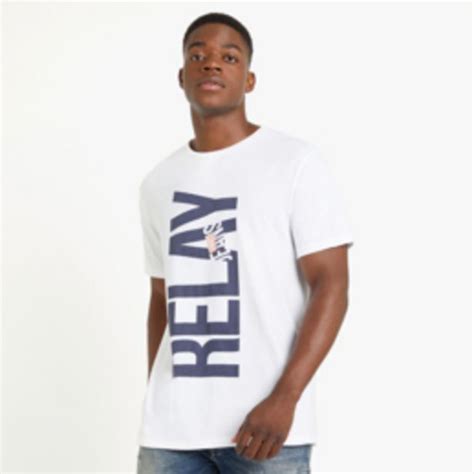 Rj White Slim Fit Bold Branding T Shirt Offer At Markham