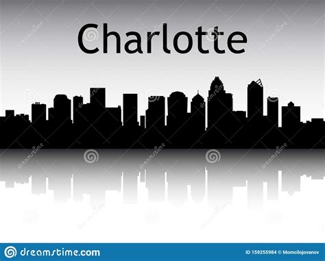 City Skyline Of Charlotte North Carolina Stock Vector - Illustration of chicago, charlotte ...