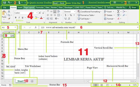 Mengenal Nama Bagian Dan Fungsi Pada Microsoft Office Excel 20