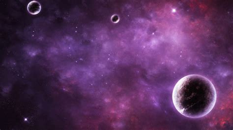 Purple Planet Space Nebula Stars Art Wallpapers Hd Desktop And Mobile Backgrounds