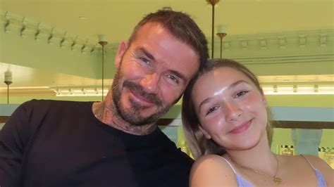 Harper Beckham Is The Ultimate Mini Fashionista With Her Gen Z Hair In Sweet Snap With Dad David