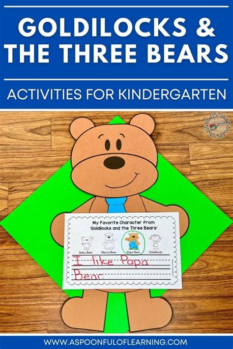 Goldilocks And The Three Bears Activities For Kindergarten A Spoonful