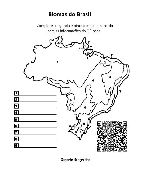 Mapas Biomas Brasileiros Para Colorir Ensino