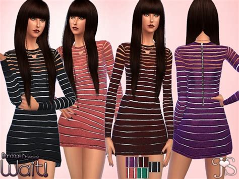 The Sims Resource Wait Bandage Dress By Java Sims Sims 4 Downloads