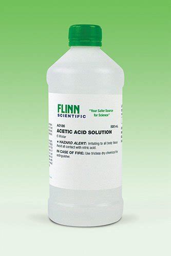 Acetic Acid Solution 6 M 500 Ml Flinn Scientific