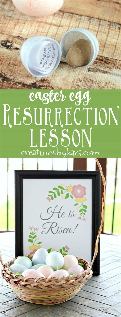 Easter Egg Resurrection Lesson He Is Risen Printable Creations By Kara