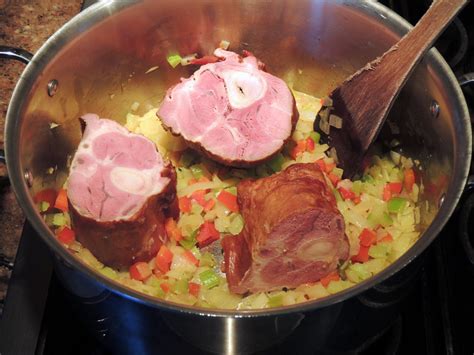 1 photo of grilled ham shank. Pink Beans With Smoked Ham Shanks & Kale Recipe by Bob ...