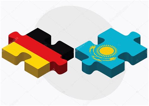Deutschland unterhält zwei vertretungen in kasachstan. Deutschland und Kasachstan Flaggen — Stockvektor © Istanbul2009 #89163908