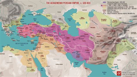 The Achaemenid Persian Empire C 500 Bce Illustration World History