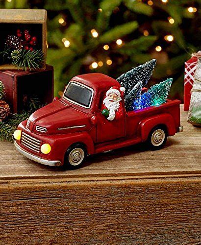 Vintage Red Truck With Christmas Tree Celebrate And Decorate