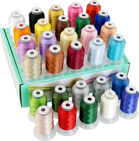 new brothread 30 colors polyester embroidery machine thread kit 500m 550y each