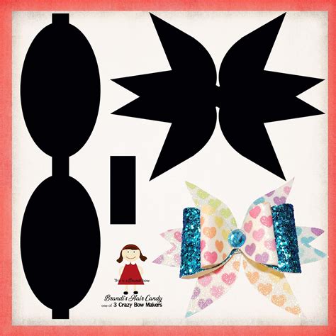 Double Tail Faux Leather Bow Template Svg And Printable Etsy Bow