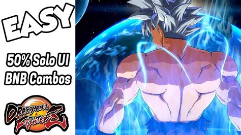 Easy Ui Goku 50 Combos Dragon Ball Fighterz Youtube