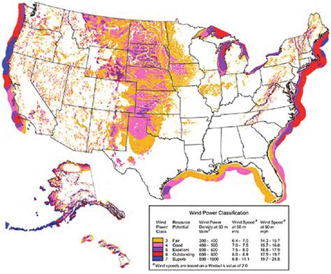 Us Wind Resource Map Us Wind Resource Map Provided By The Wind