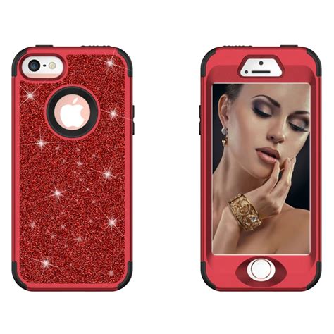 Luxury Bling Case For Iphone 5 5s Armor Shockproof Glitter Sparkle