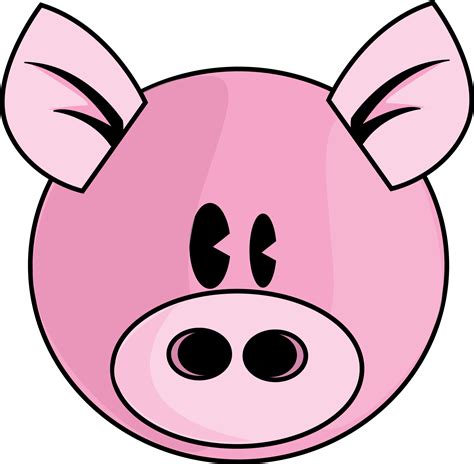 Cartoon Pig Face  Clip Art Library