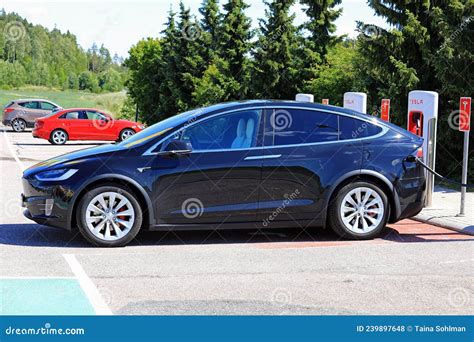 New Tesla Model X Suv Side View Editorial Stock Photo Image Of