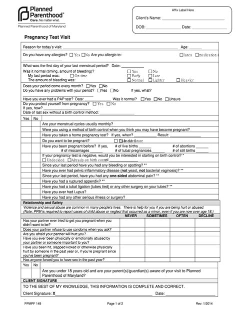Planned Parenthood Consent Form Fill Online Printable Fillable