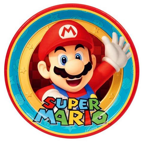 Super Mario Party Dinner Plates With Images Mario
