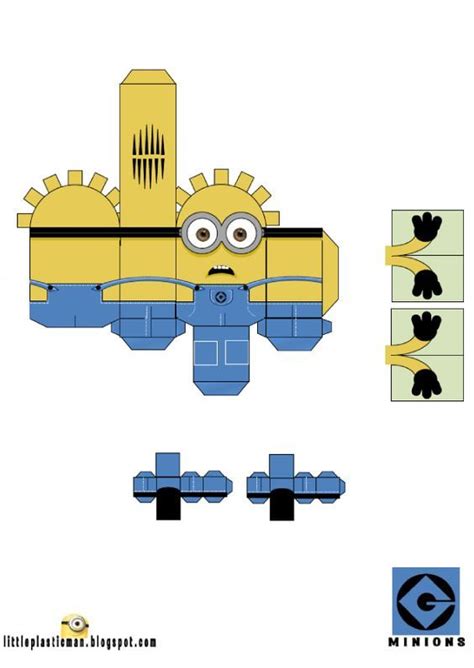 Blog Paper Toy Papertoys Minions Little Plastic Man Dave Template