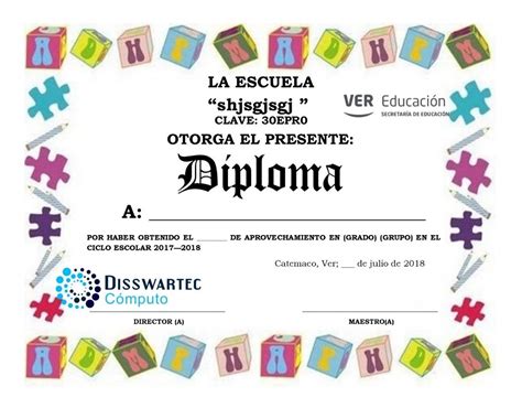 Collection Of Diplomas Editables En Word 58d