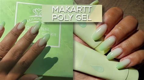 Makartt Green Nail Extension Poly Gel Kit Youtube