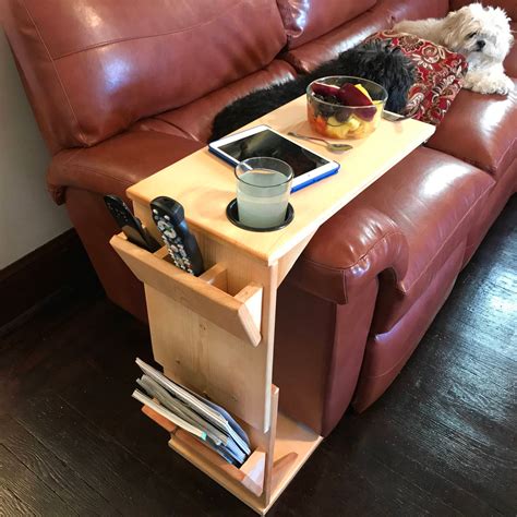 I made the insert for the phone holder to hold a galaxy note 20 ultra upright and landscape style. Couch Table with Remote Control Holder Tablet/Magazine Rack