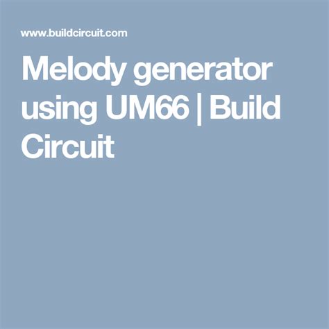 This module can be used in a number of projects like, light. Melody generator using UM66 | Hice