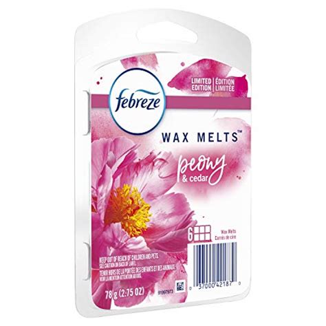 Febreze Odor Eliminating Wax Melts Air Freshener Refills Peony And Cedar