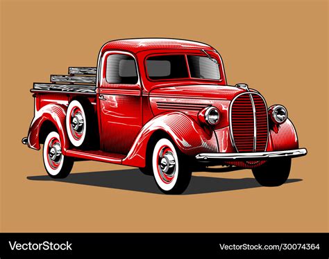 Classic Ford Truck Royalty Free Vector Image Vectorstock