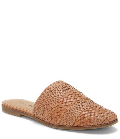 Lucky Brand Acasia Woven Flat Mules In Brown Lyst