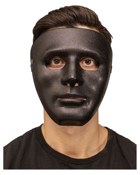 Face Mask Black Halloween Accessory Horror