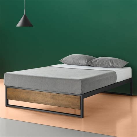 • before you start the assembly you need the right frame! Tonia Metal and Wood Platform Bed | Bed without headboard ...