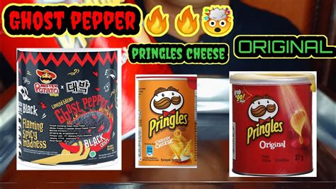 Pringles Ghost Pepper 🤯 Cheese Original 👍 Asmr 17 Youtube