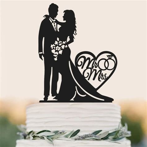 Buy Mr And Mrs Cake Topper Acrylic Love Wedding Cake