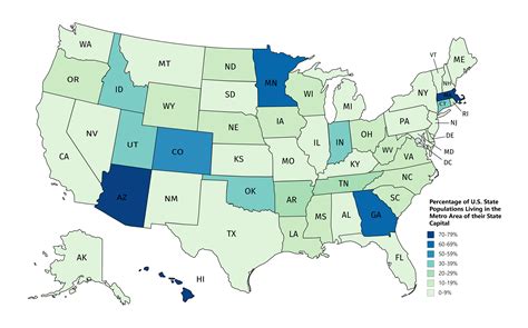 Map Of The Percentage Of Us State Population That Live In Their State