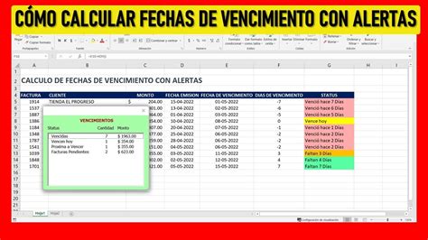 ¿cómo Calcular Fechas De Vencimiento En Excel Tutoriales De Excel 6