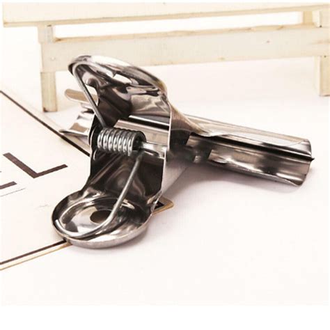 Stainless Steel Bulldog Clips Metal Office Paper Clip Binder Grip Clamp