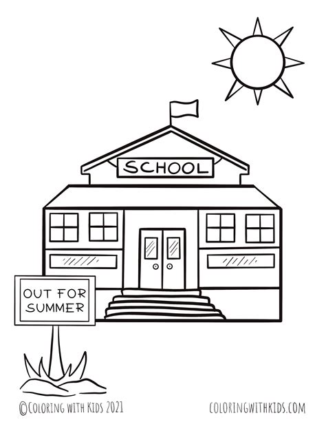 Schools Out For Summer Coloring Page Coloring With Kids
