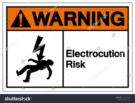 Warning Electrocution Risk Symbol Sign Vector Royalty Free Stock