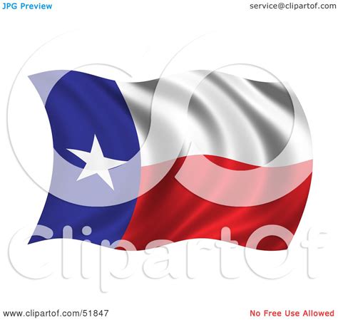 Royalty Free Rf Clipart Illustration Of A Wavy Texas State Flag By