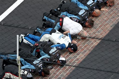 Kissing The Bricks At Indianapolis Motor Speedway Nascar