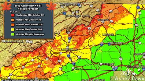 Fall Color Forecast Asheville And Nc Mountains 2019