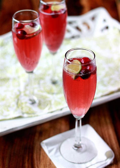 Aria classic cocktail recipe , try this delicious recipe for aria classic, with grand marnier, champagne and angostura. Cranberry-Lime Champagne Cocktail - Kitchen Treaty