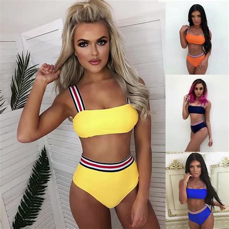 Top Hot Sell Beach Color Shoulder Straps Tube Top Teen Girl One Piece